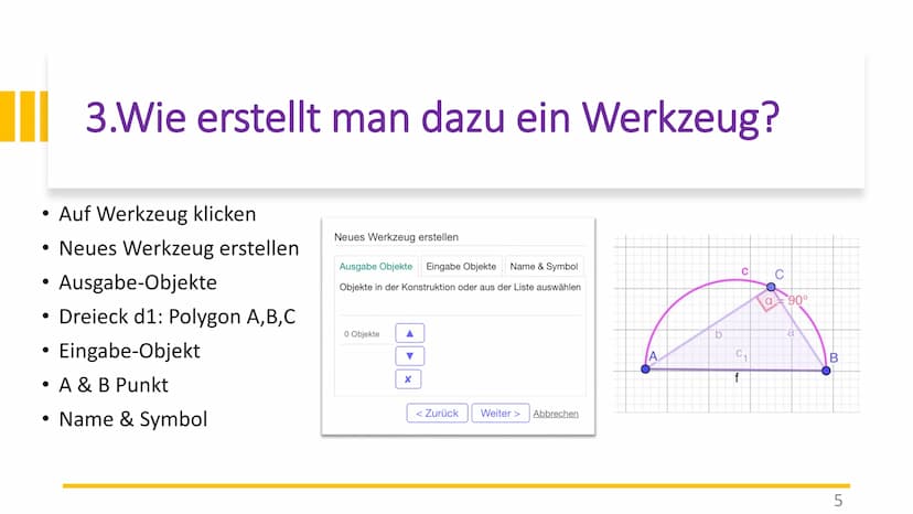 Satz des Pythagoras
auf GeoGebra
1 Inhaltsverzeichnis
Was ist der Satz des Pythagoras und was sind die Bedingungen?
• Wie erstellt man ein d