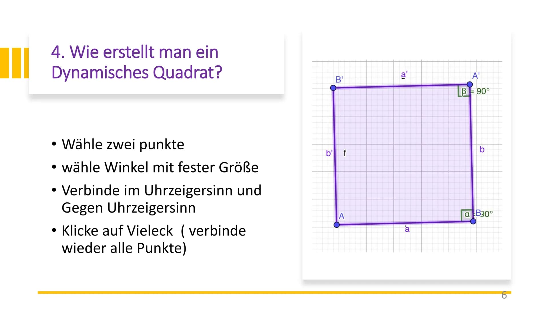 Satz des Pythagoras
auf GeoGebra
1 Inhaltsverzeichnis
Was ist der Satz des Pythagoras und was sind die Bedingungen?
• Wie erstellt man ein d