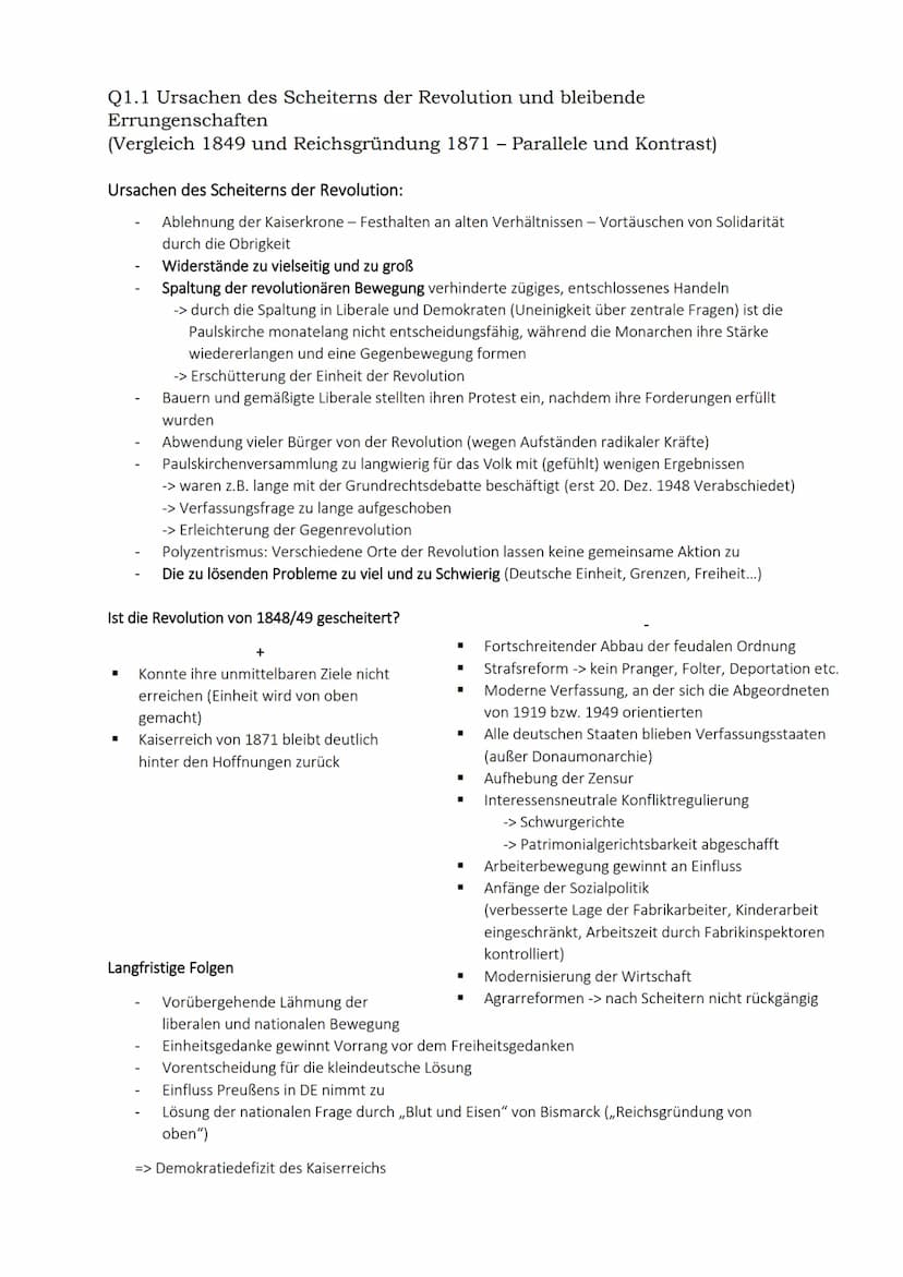 Q1.1 Entstehung, Entwicklung und Unterdrückung der liberal-nationalen
Bewegung im europäischen Kontext (1813/15-1848)
Auswirkung der Napoleo