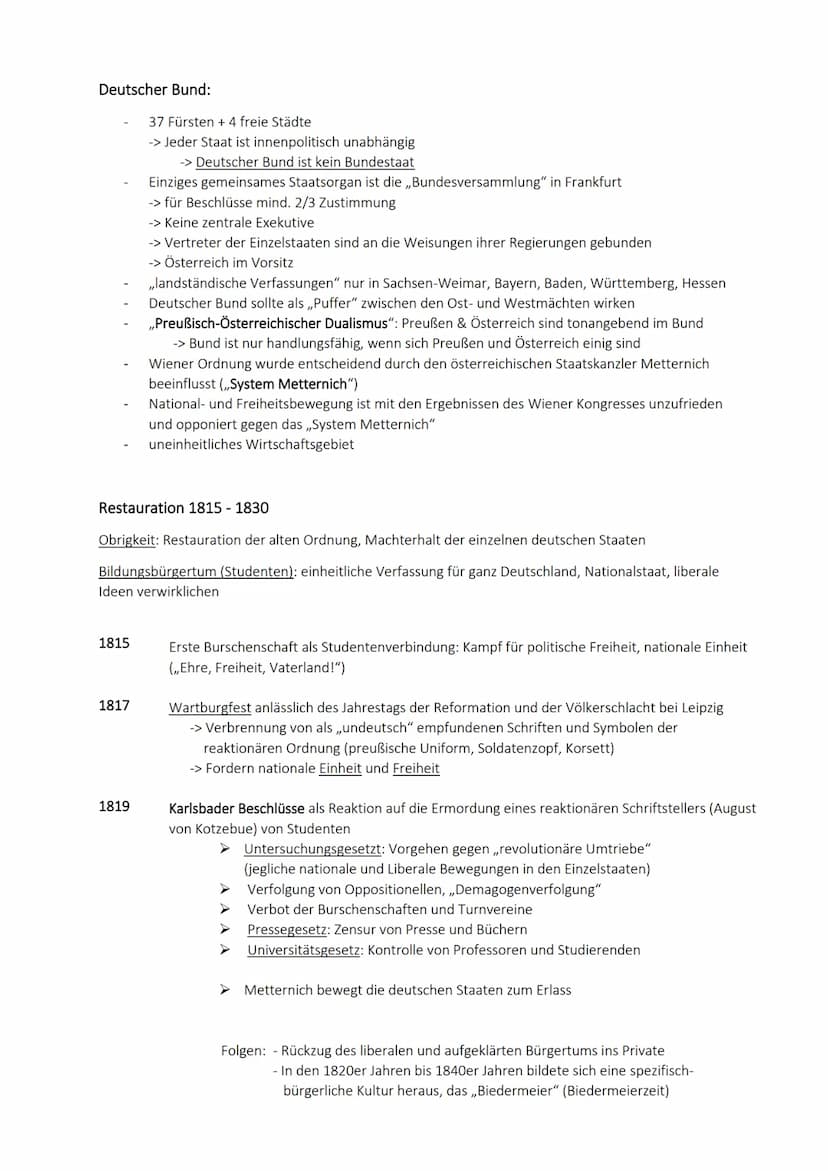 Q1.1 Entstehung, Entwicklung und Unterdrückung der liberal-nationalen
Bewegung im europäischen Kontext (1813/15-1848)
Auswirkung der Napoleo