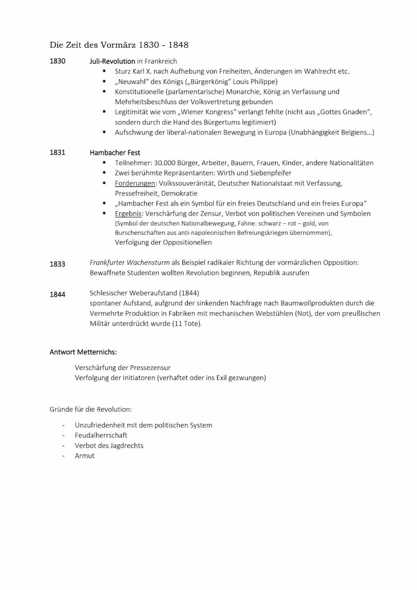 Q1.1 Entstehung, Entwicklung und Unterdrückung der liberal-nationalen
Bewegung im europäischen Kontext (1813/15-1848)
Auswirkung der Napoleo