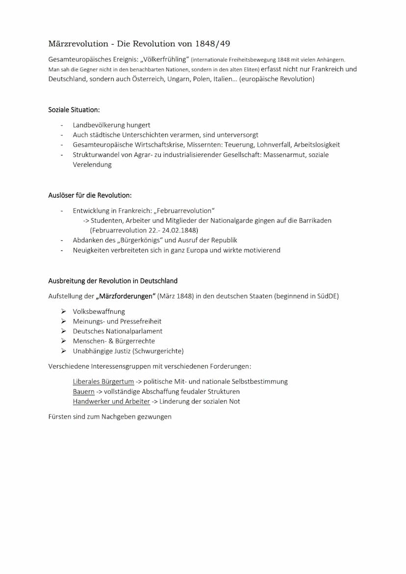 Q1.1 Entstehung, Entwicklung und Unterdrückung der liberal-nationalen
Bewegung im europäischen Kontext (1813/15-1848)
Auswirkung der Napoleo