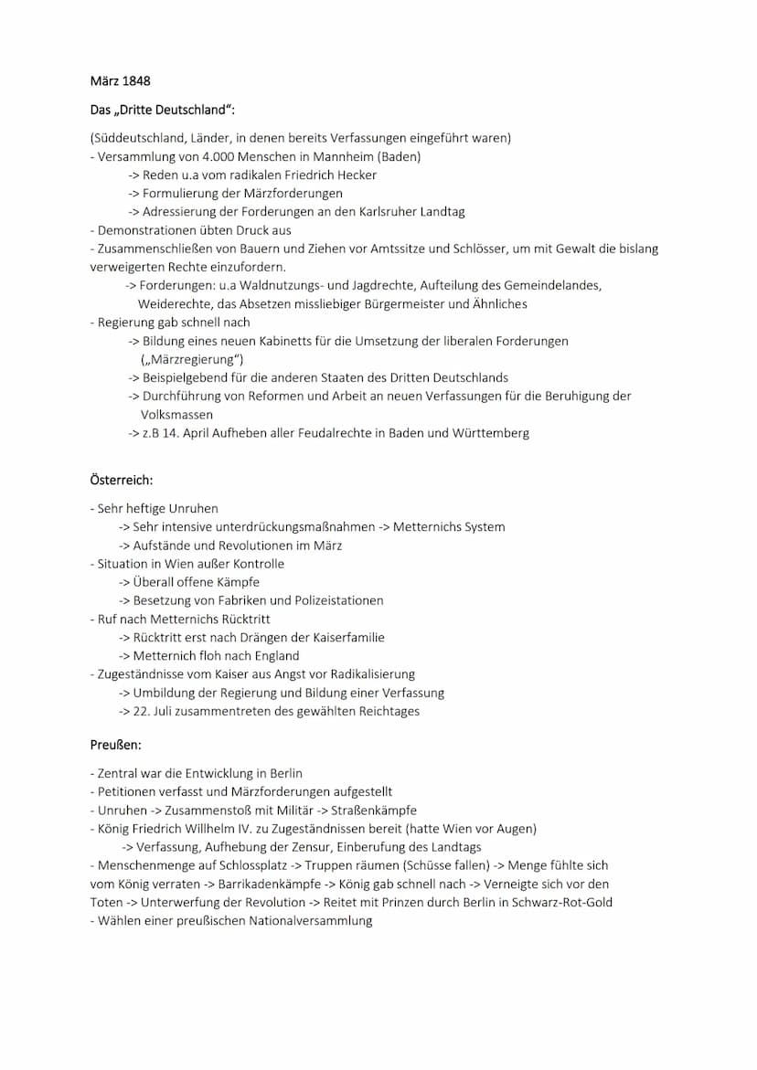 Q1.1 Entstehung, Entwicklung und Unterdrückung der liberal-nationalen
Bewegung im europäischen Kontext (1813/15-1848)
Auswirkung der Napoleo