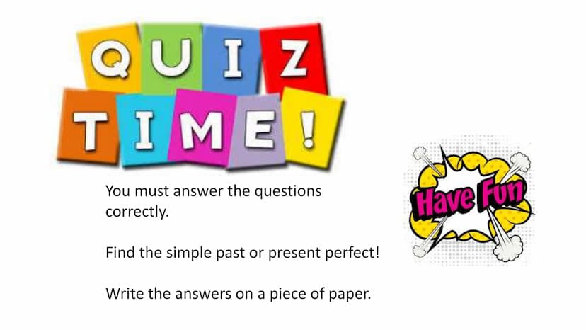 inkloral.com
Simple past and present
perfect tenses
PAST
VERB TENSES
PRESENT
FUTURE
INK
FUTURE
Start
PRESE with the
English
PAST
Tenses
Pres