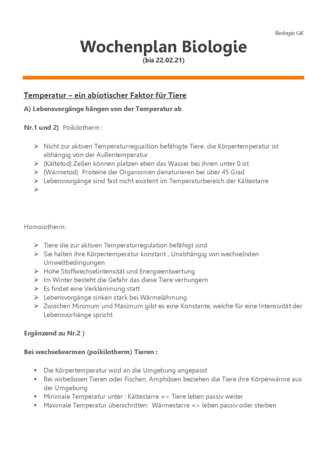 Einfluss der Temperatur auf Tiere: Arbeitsblatt für Kinder