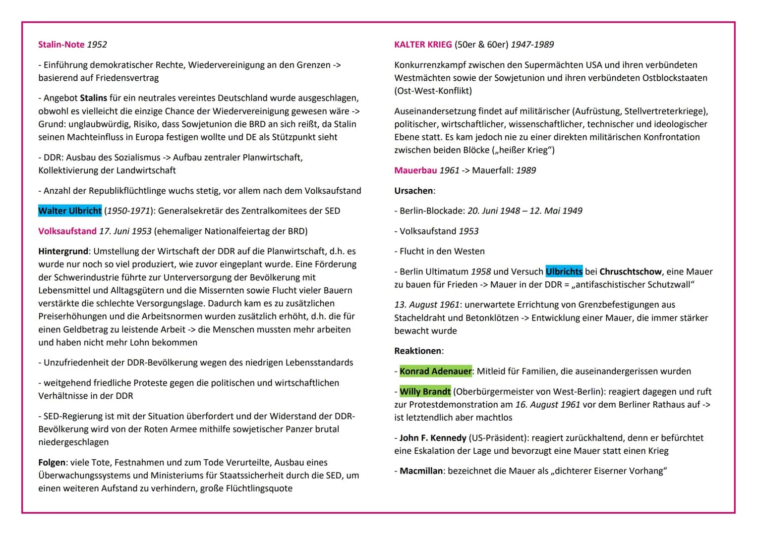 NACHKRIEGSZEIT
Hintergrund: Im Frühjahr 1948 scheitert die alliierte Viermächte-Regierung
endgültig und eine gemeinsame Zukunft in einem Ges