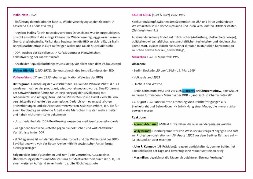 NACHKRIEGSZEIT
Hintergrund: Im Frühjahr 1948 scheitert die alliierte Viermächte-Regierung
endgültig und eine gemeinsame Zukunft in einem Ges