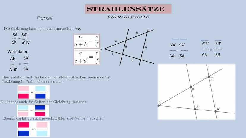 Strahlensätze
GFS im Fach Mathe von Tamia
Lehrkraft Herr Öztürk Gliederung
1. Die Geschichte des Strahlensatzes
2.
Verhältnisse,Ähnlichkeit 