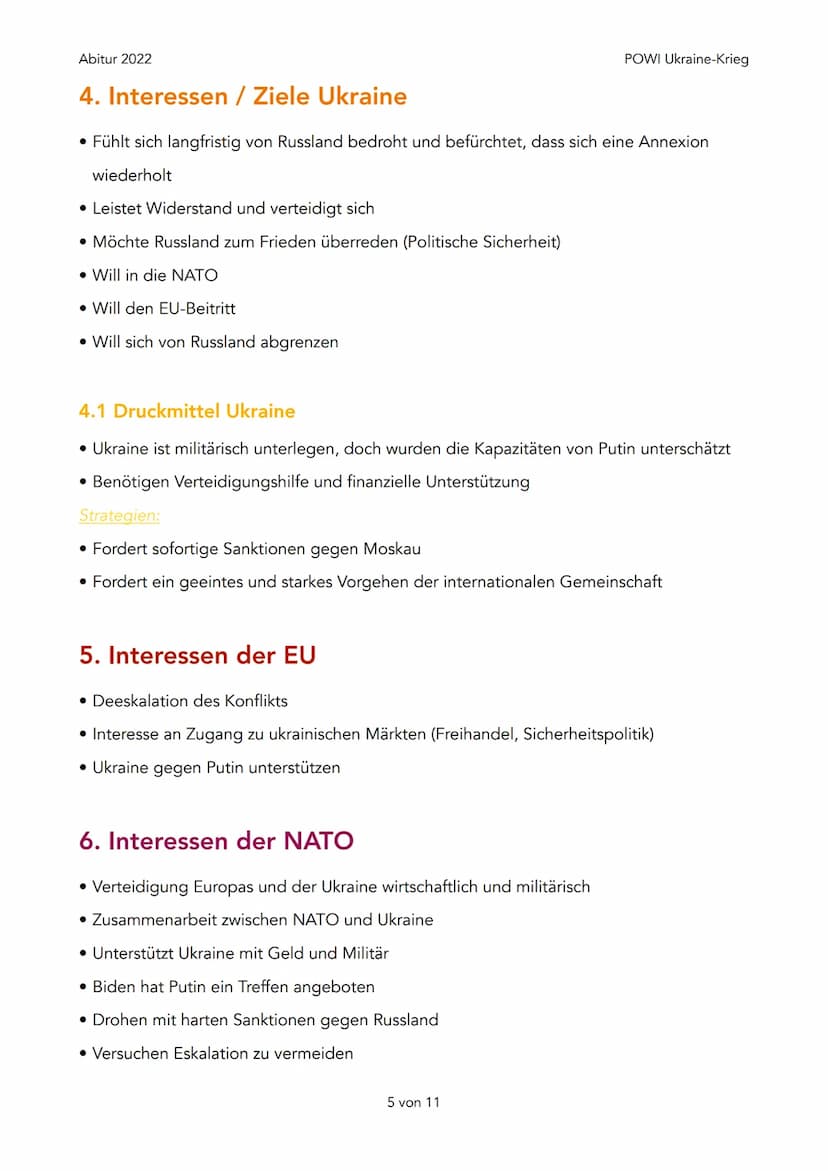 Abitur 2022
1. Geschichtlicher Hintergrund
2. Was will Russland (Putin) wirklich?
1. Abkommen von Minsk
3. Interessen / Ziele Russland
1. Dr