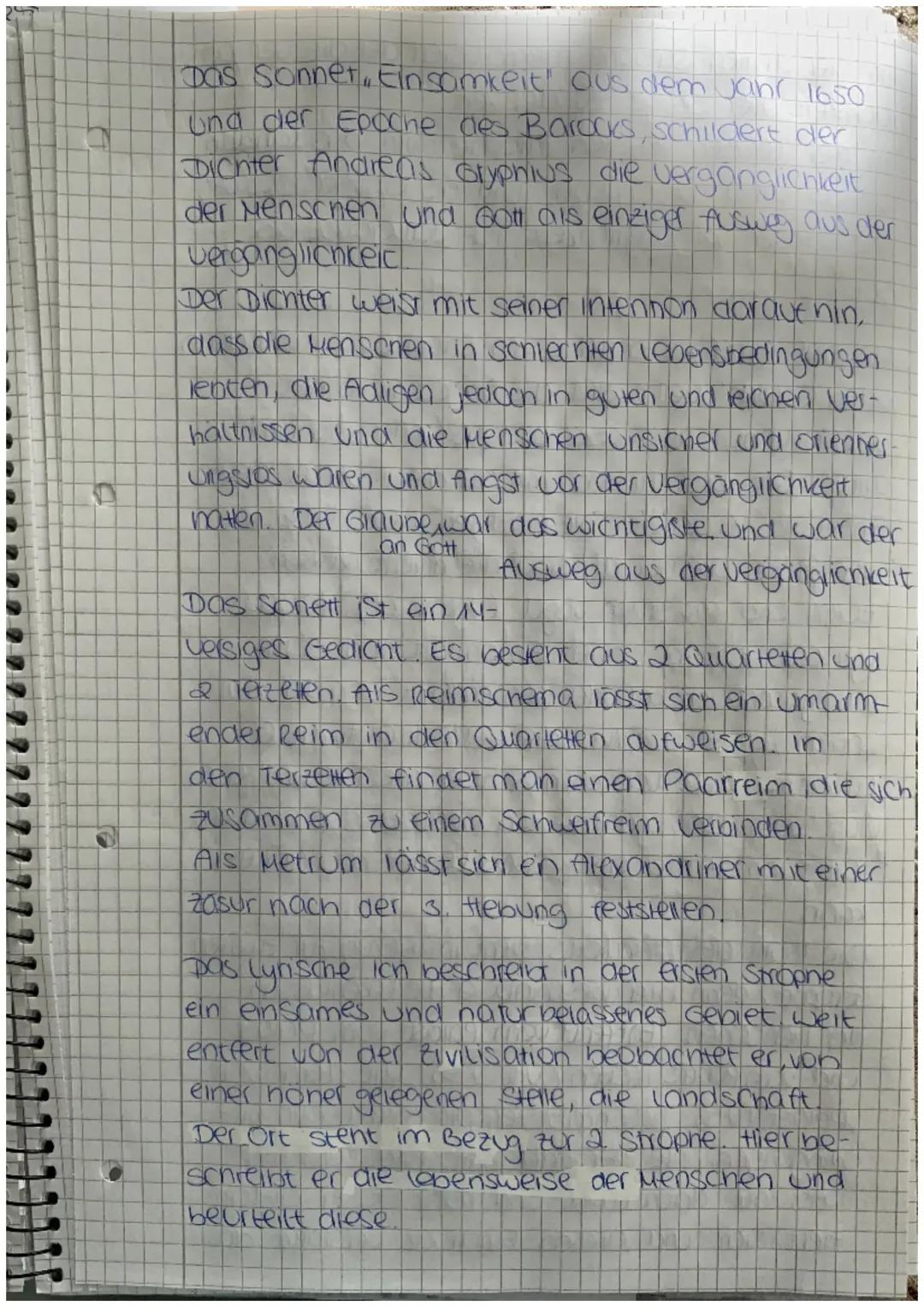 Gedicht Einsamkeit von Andreas Gryphius 