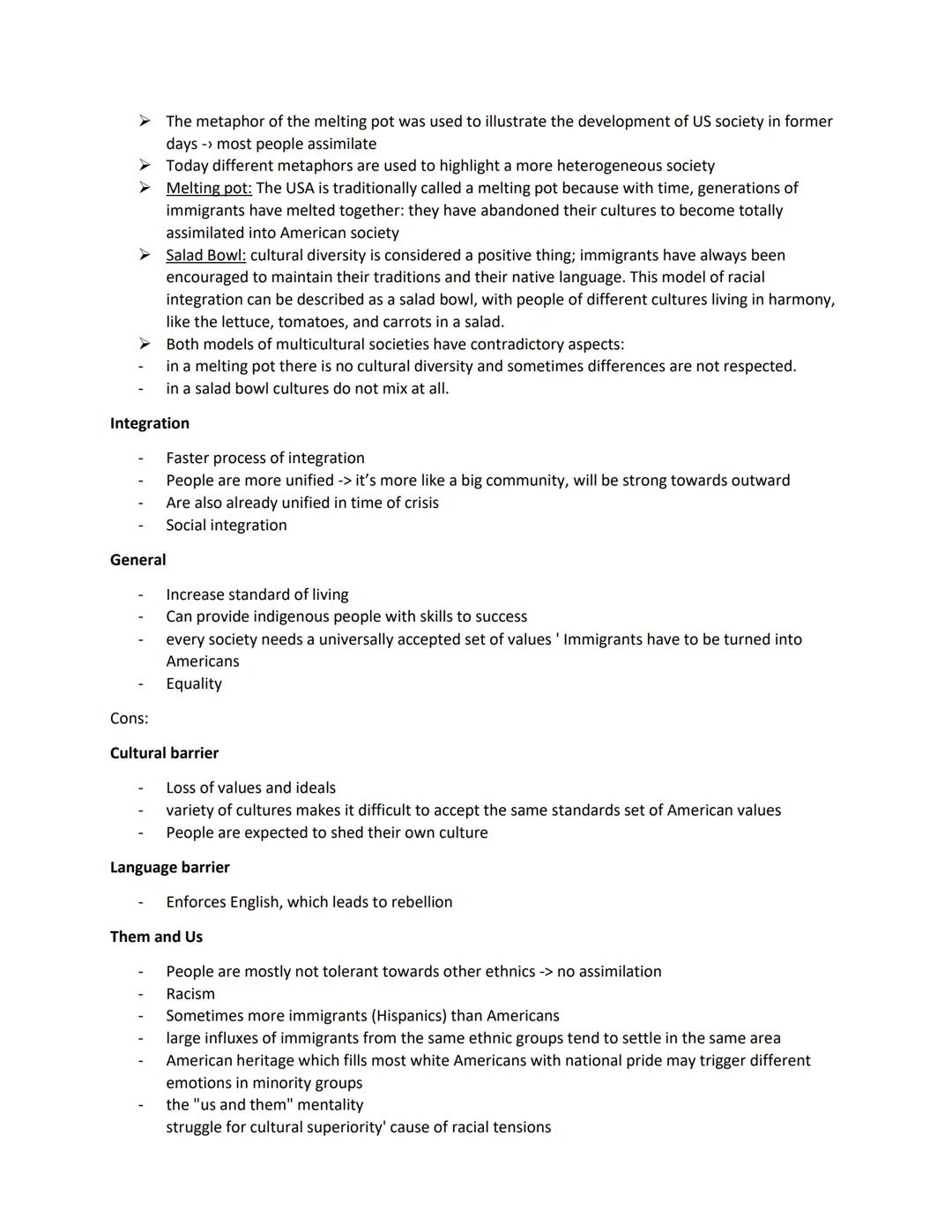 Communication exam preparations

1. multiculturalism/racism

Vocab:
- multiculturalism

the presence of, or support for the presence of, sev