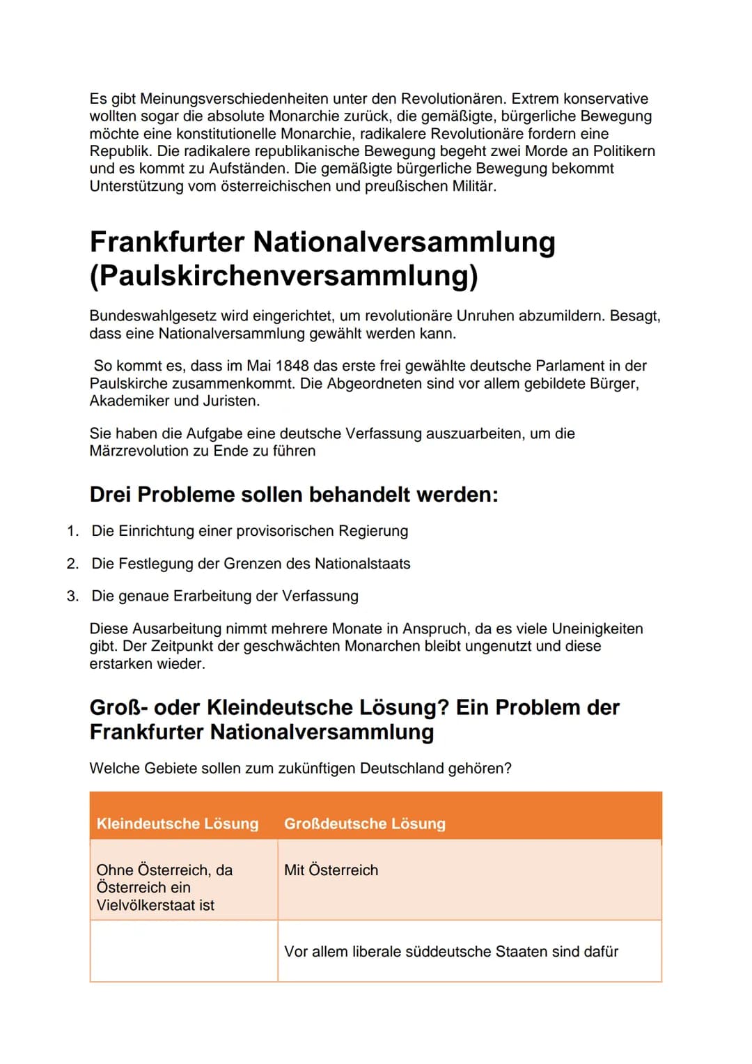 Märzrevolution
Erste richtige Revolution auf deutschem Gebiet
Auslöser: Extreme Armut vieler Arbeiter + Februarrevolution 1848 in Frankreich