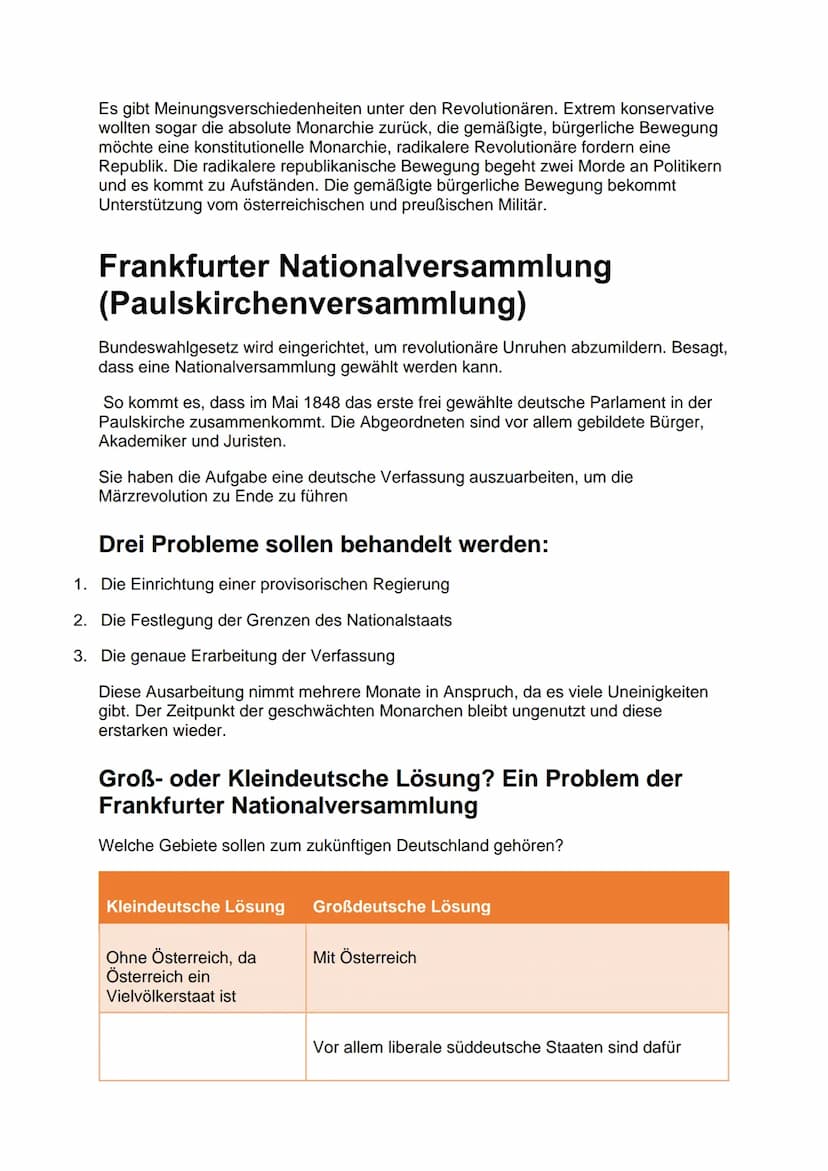 Märzrevolution
Erste richtige Revolution auf deutschem Gebiet
Auslöser: Extreme Armut vieler Arbeiter + Februarrevolution 1848 in Frankreich