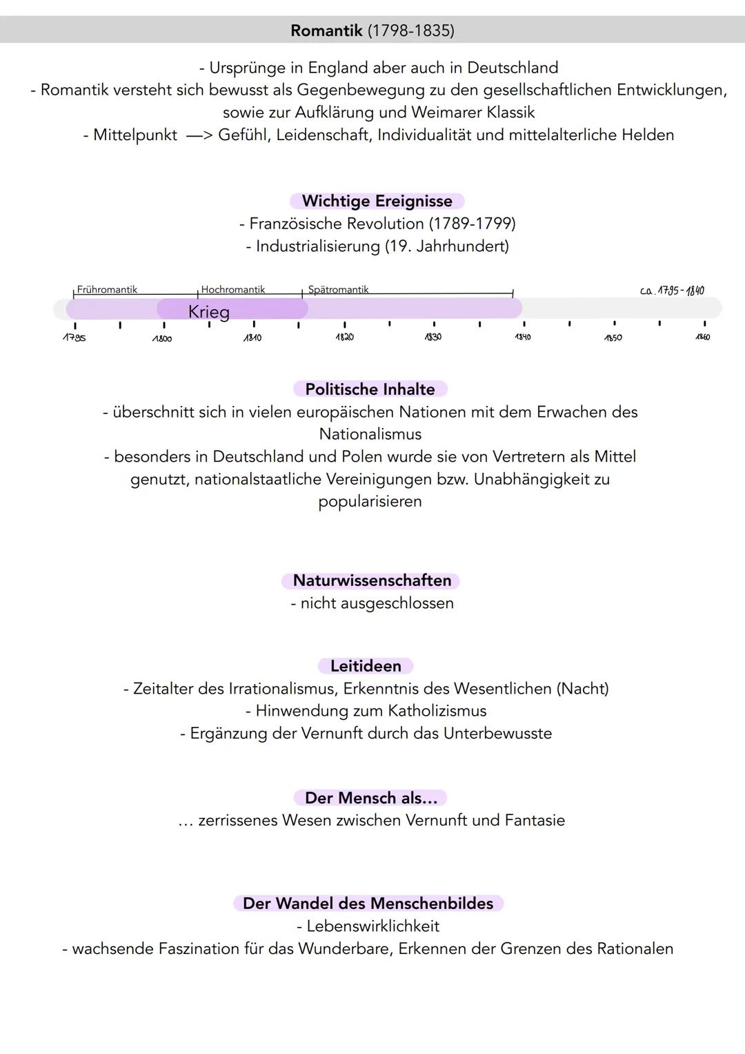 # Romantik (1798-1835)

- Ursprünge in England aber auch in Deutschland
- Romantik versteht sich bewusst als Gegenbewegung zu den gesellscha