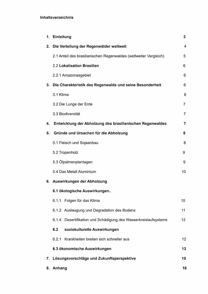 XII
im Grundkurs Erdkunde
Facharbeit
Schuljahr 2020/2021
Thema der Facharbeit
Ist der Regenwald noch zu retten?
- Die Auswirkungen der massi