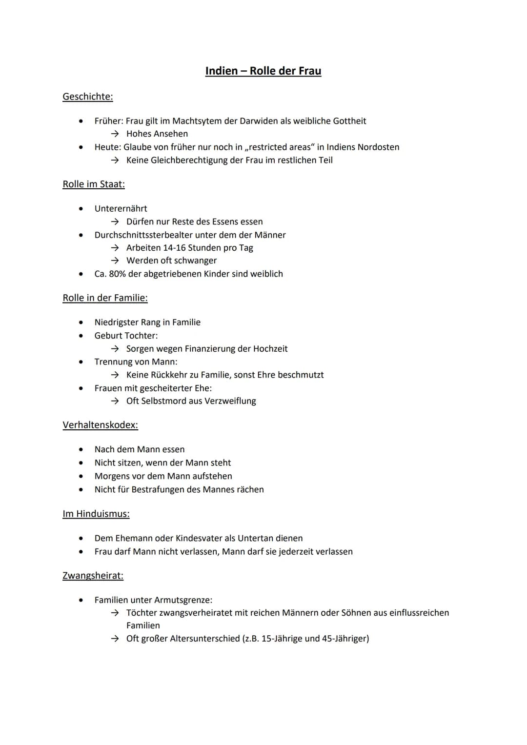 Geschichte:
●
●
Rolle im Staat:
●
●
●
Rolle in der Familie:
Früher: Frau gilt im Machtsytem der Darwiden als weibliche Gottheit
→→Hohes Anse