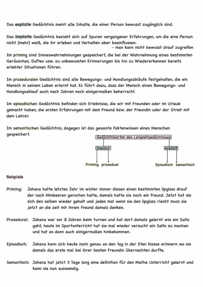 Gedächtnis
Ist die Fähigkeit des Organismus, Informationen zu verarbeiten, zu speichern und abrufen zu können.
Drei hauptsächliche Gedächtni