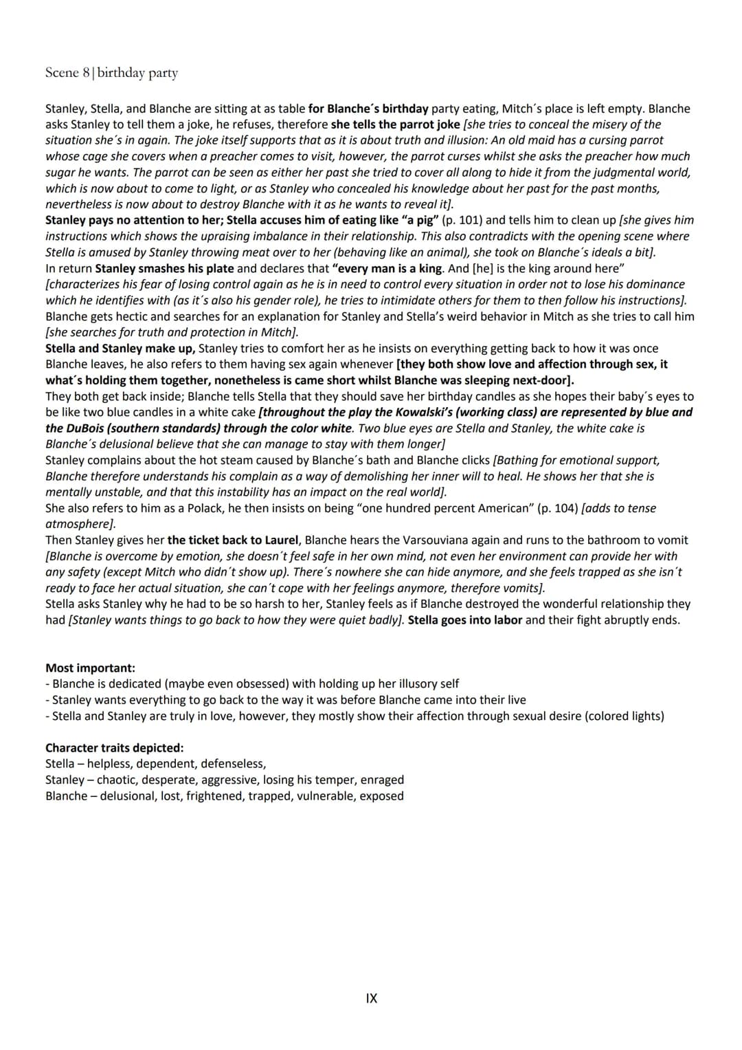 A streetcar named desire -guide
Individual summaries and analysis of the scenes in the play by Tennessee Williams
- analysis of the characte