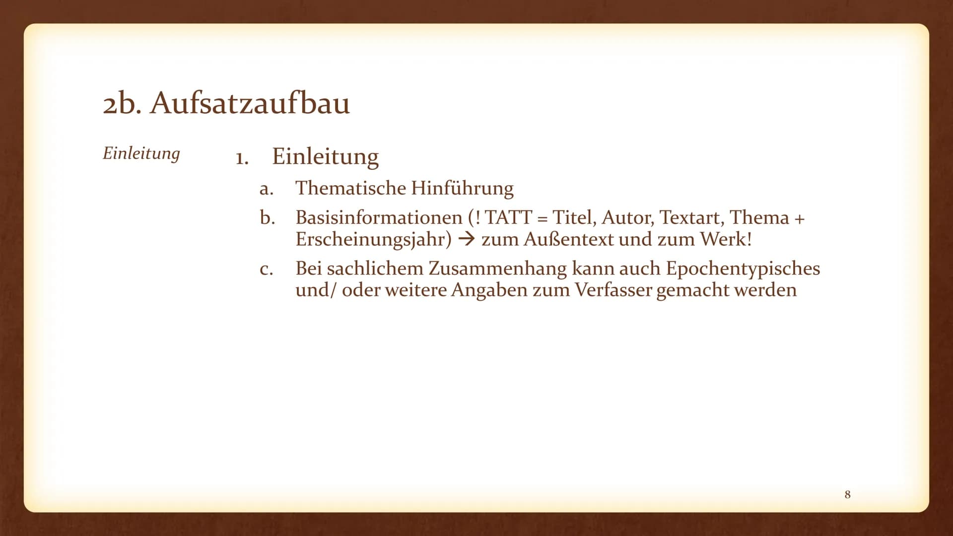 D/KS2
Erörterung eines literarischen Textes - Handout
Aufgabenstellung:
Aufgabe I Erörterung literarischer Texte
IA: Erörterung eines litera
