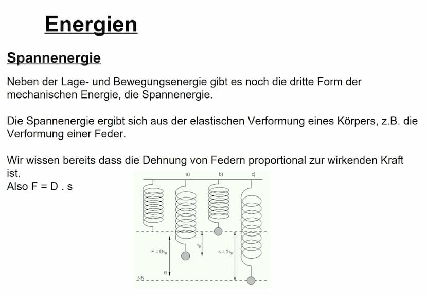 Erhaltungssätze 1. Energieerhaltungssatz Energien
Energie ist die Fähigkeit eines Körpers Arbeit zu verrichten.
Ein Körper, der arbeiten, wä