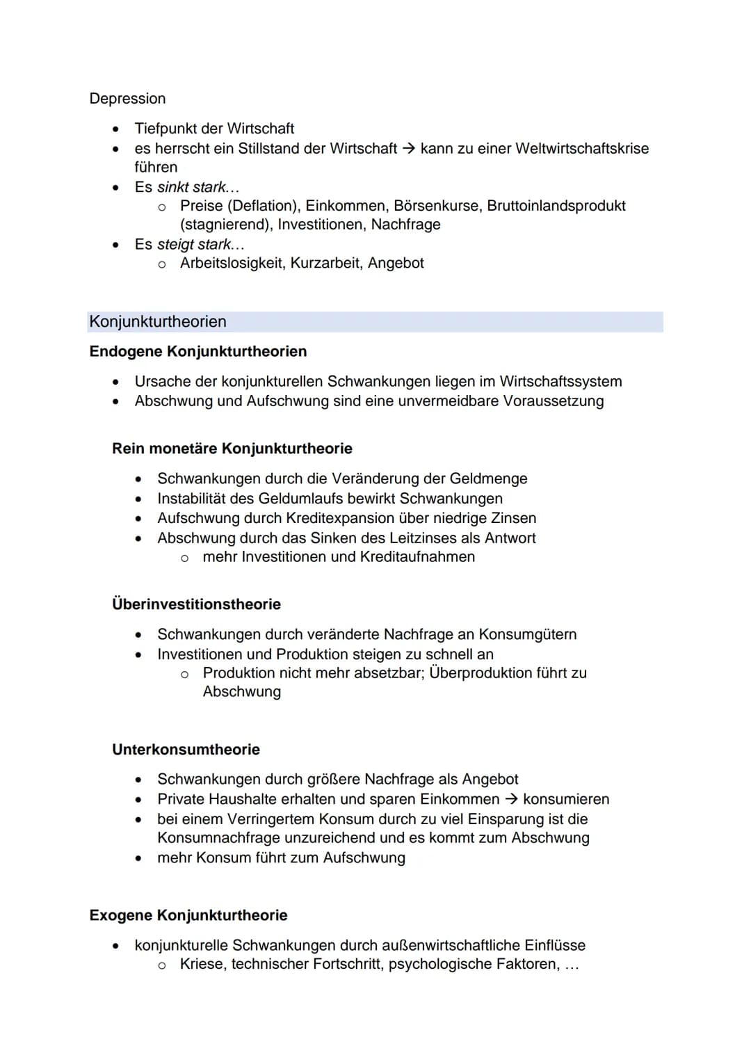 ●
Phasen des Konjunturzyklus
Aufschwung
●
●
●
●
Boom
●
●
●
●
●
●
●
●
WIRTSCHAFTSPOLITIK
Konjunktur und Wirtschaftsschwankungen
gibt die wirt