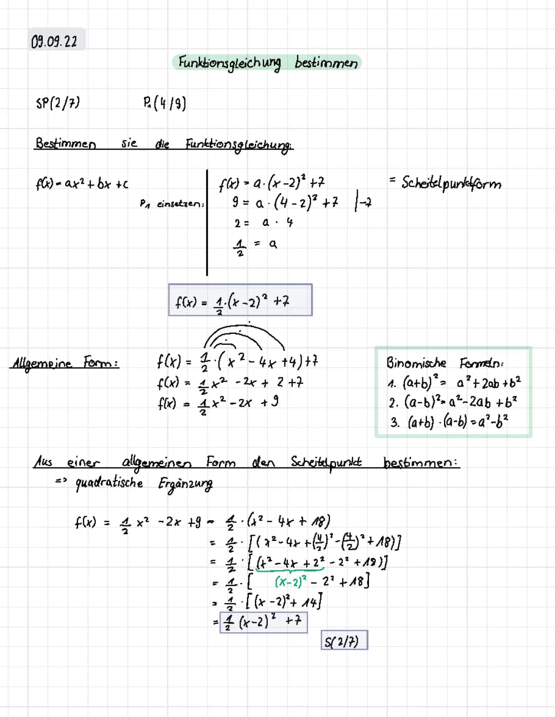 Funktionsgleichung bestimmen 