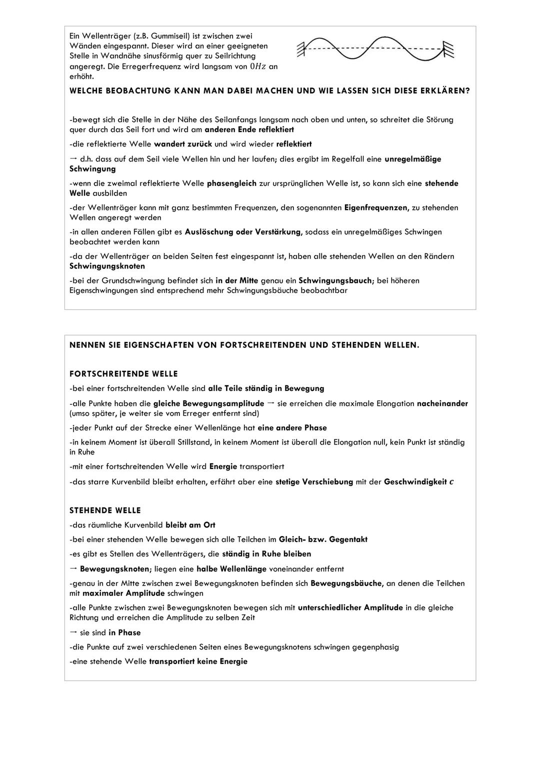 Schwingungen
HARMONISCHE SCHWINGUNG
WAS IST DIE VORAUSSETZUNG FÜR EINE HARMONISCHE SCHWINGUNG EINES
SCHWINGENDEN SYSTEMS?
-Voraussetzung für