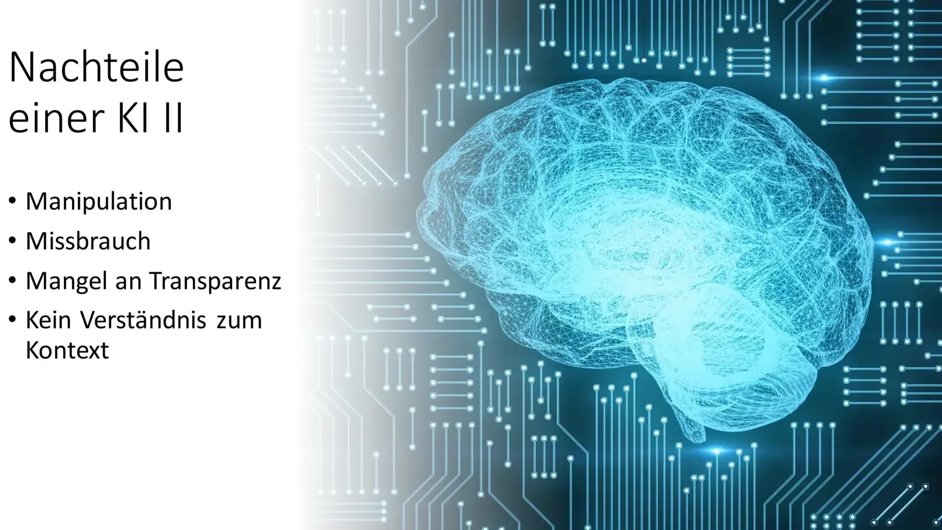 1
Die Vor- und
Nachteile
der Künstlichen
Intelligenz (KI)
Eine Präsentation im Rahmen des
Deutschunterrichtes der Klasse 9d
von Jule und Ste