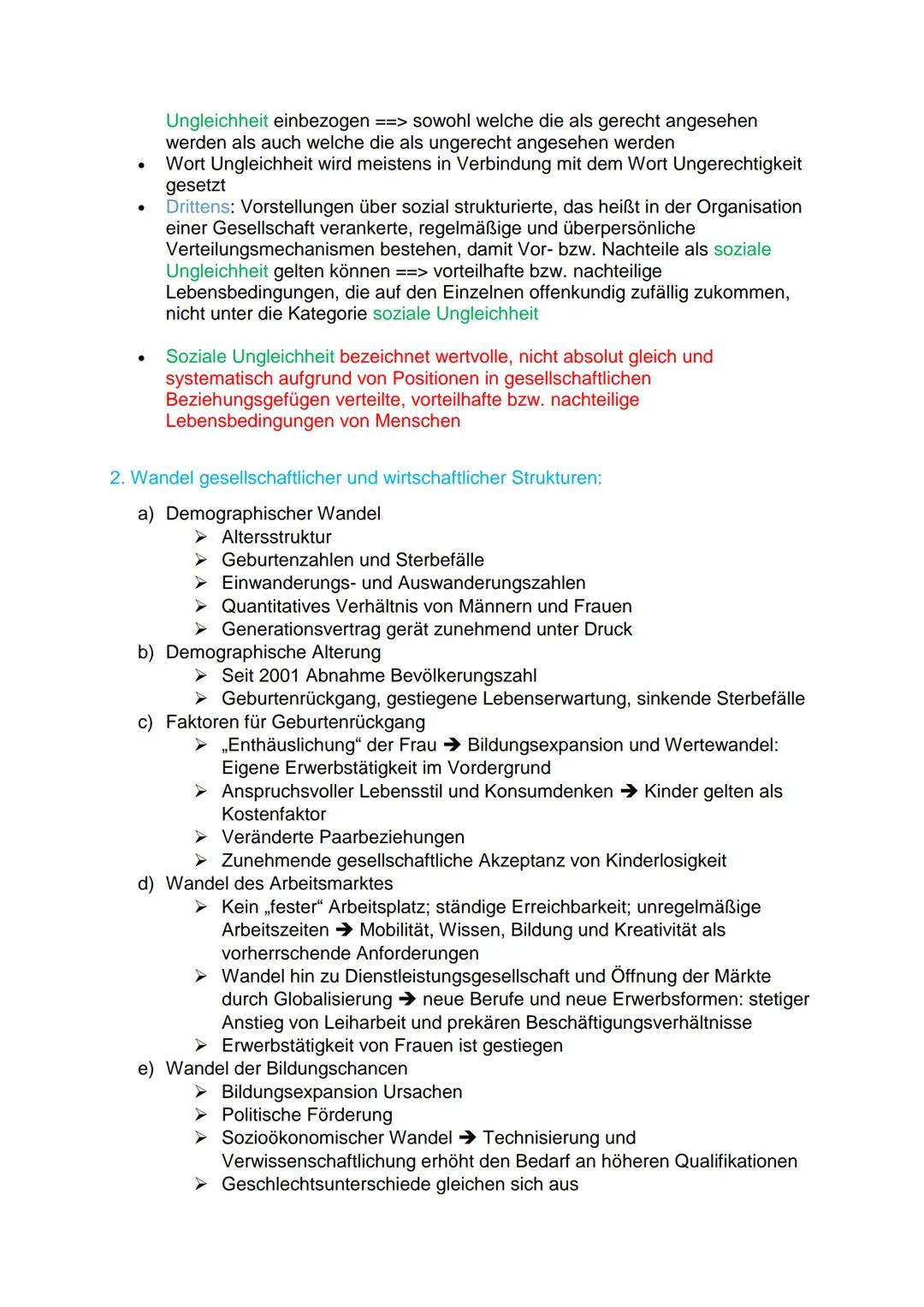 Inhaltsfeld 6: Strukturen sozialer Ungleichheit, sozialer Wandel und
soziale Sicherung
1. Erscheinungsformen und Auswirkungen sozialer Ungle