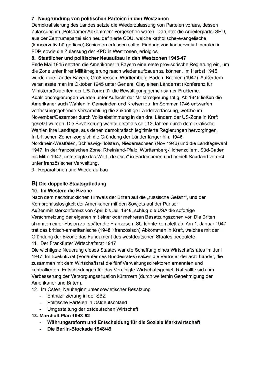 Deutschland nach 1945: zwischen Zusammenbruch und Neubeginn
A) Deutschland nach 1945
1. Kriegsende
Vollkommener Zusammenbruch des deutschen 