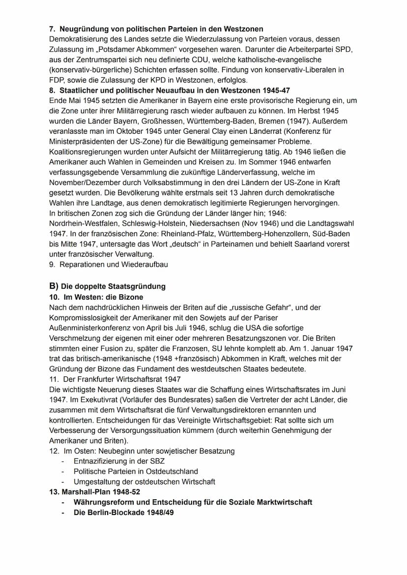 Deutschland nach 1945: zwischen Zusammenbruch und Neubeginn
A) Deutschland nach 1945
1. Kriegsende
Vollkommener Zusammenbruch des deutschen 