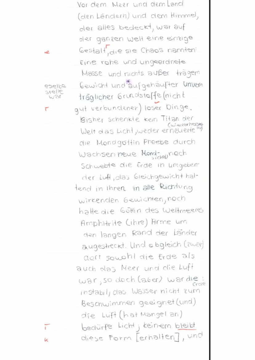 
<p>Vor dem Meer, dem Festland und dem Himmel besaß die Natur auf dem ganzen Erdkreis nur ein einziges Aussehen, das man Chaos nannte. Es wa