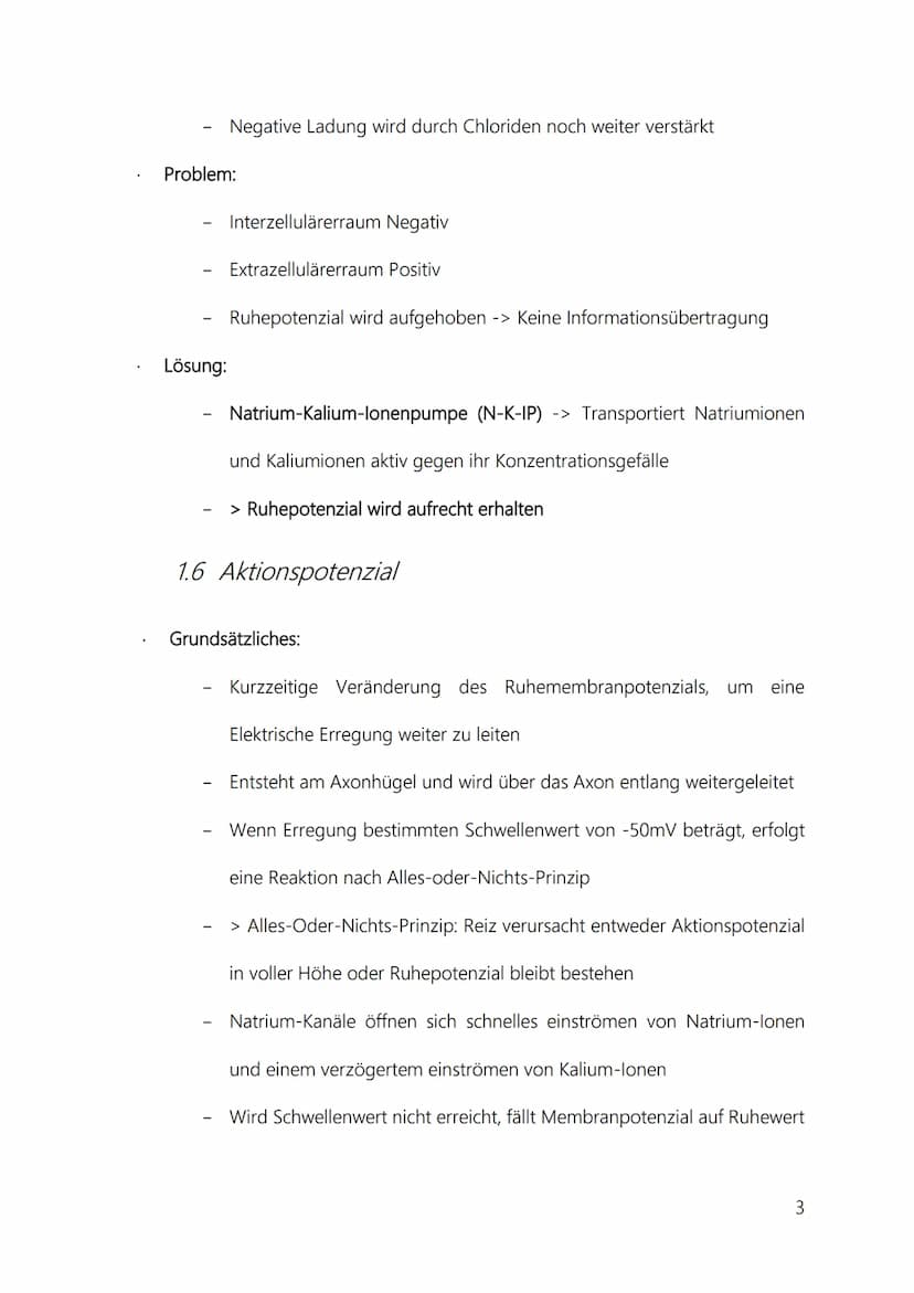 Neurobiologie
Inhaltsverzeichnis
1 Neurobiologische Grundlagen....
1.1 Reiz-Reaktions-Schemata.....
1.2 Aufbau von Neuronen.
1.3
1.4 Chemisc