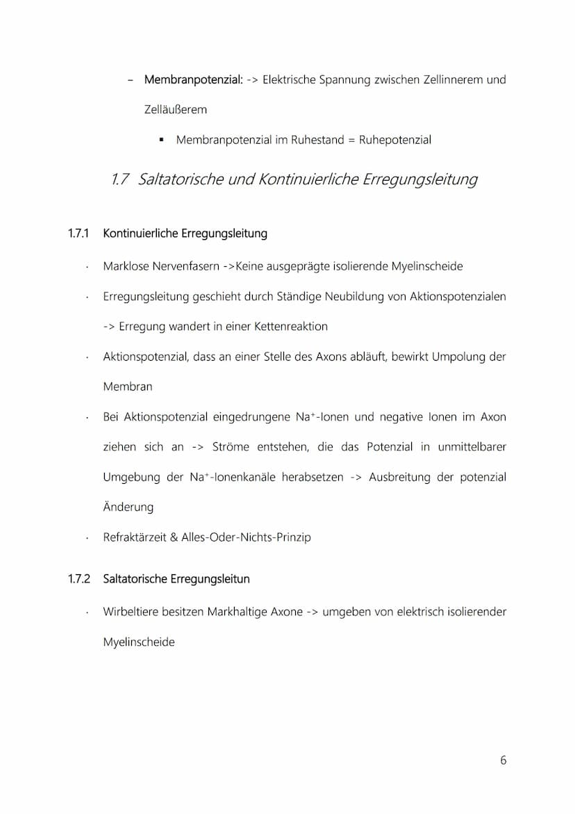 Neurobiologie
Inhaltsverzeichnis
1 Neurobiologische Grundlagen....
1.1 Reiz-Reaktions-Schemata.....
1.2 Aufbau von Neuronen.
1.3
1.4 Chemisc