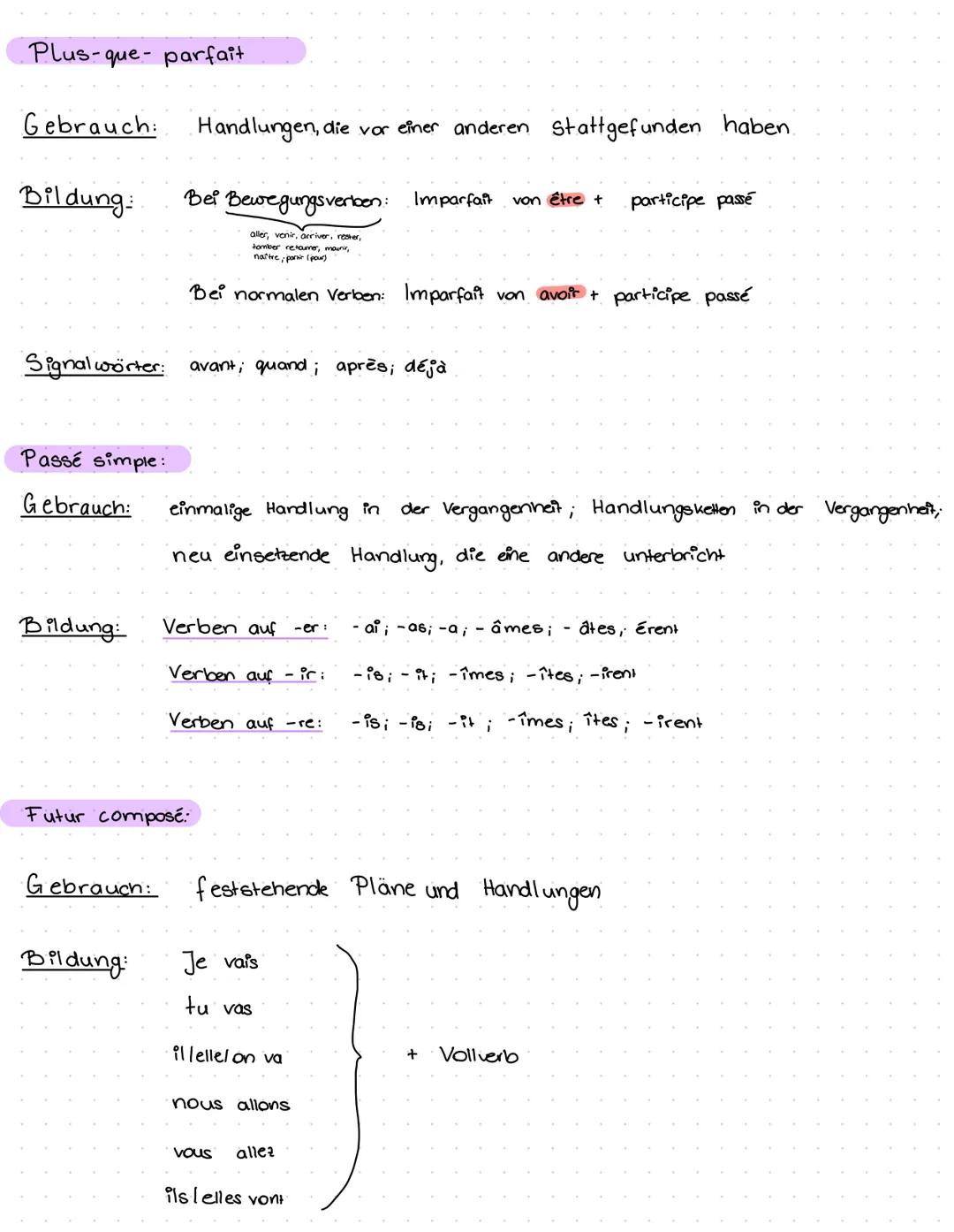ZELTFORMEN
PRESENT
Gebrauch:
Bildung
Signalwörter:
unregelmäßige:
Modalverloen:
französisch.
Fakten & Zustände
gerade stattfindende Handlung
