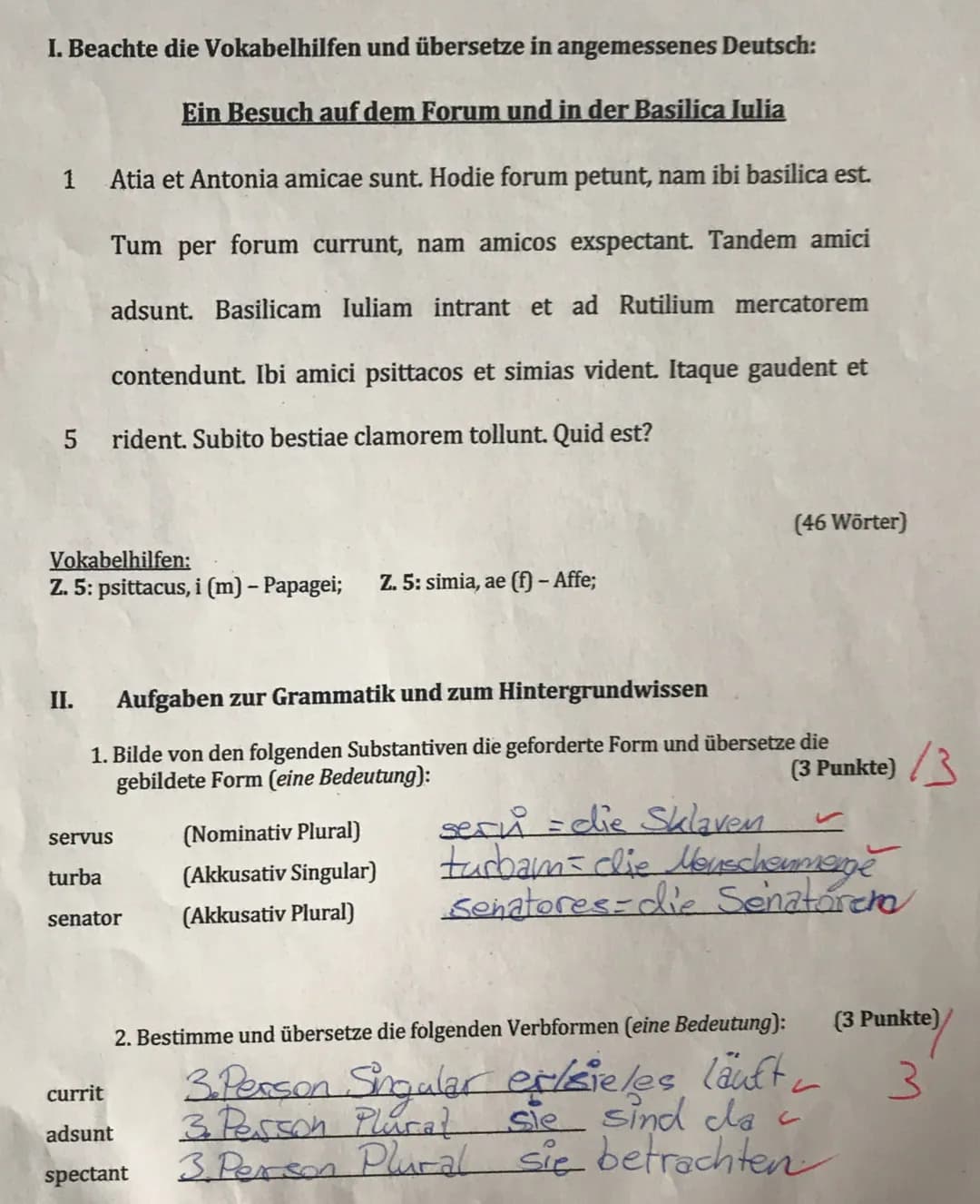 I. abersegung: 0 Fehle = sehr gut (+)
I. 2uoastal: 20,5/21 Pkt 1 sehr sut (+)
weatung 2:1
(vollars)
Sehr gut Singular
Plural
Nominativ
Genit