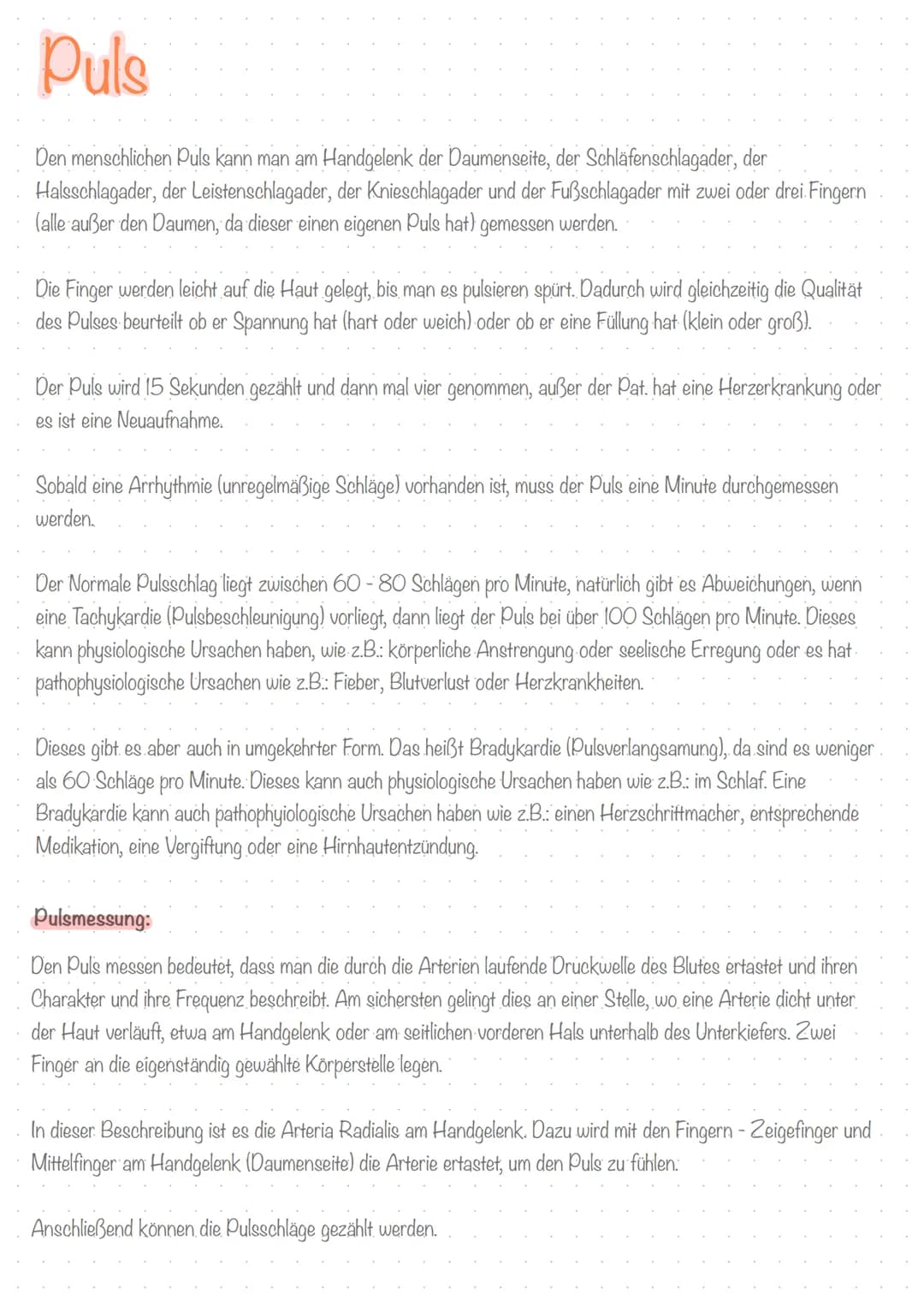 vitalzeichen
Blutdruck
Definition
Der Blutdruck ist der Druck, welches das Blut von
innen auf die Gefäßwände ausübt. Mit dem Blutdruck
ist n