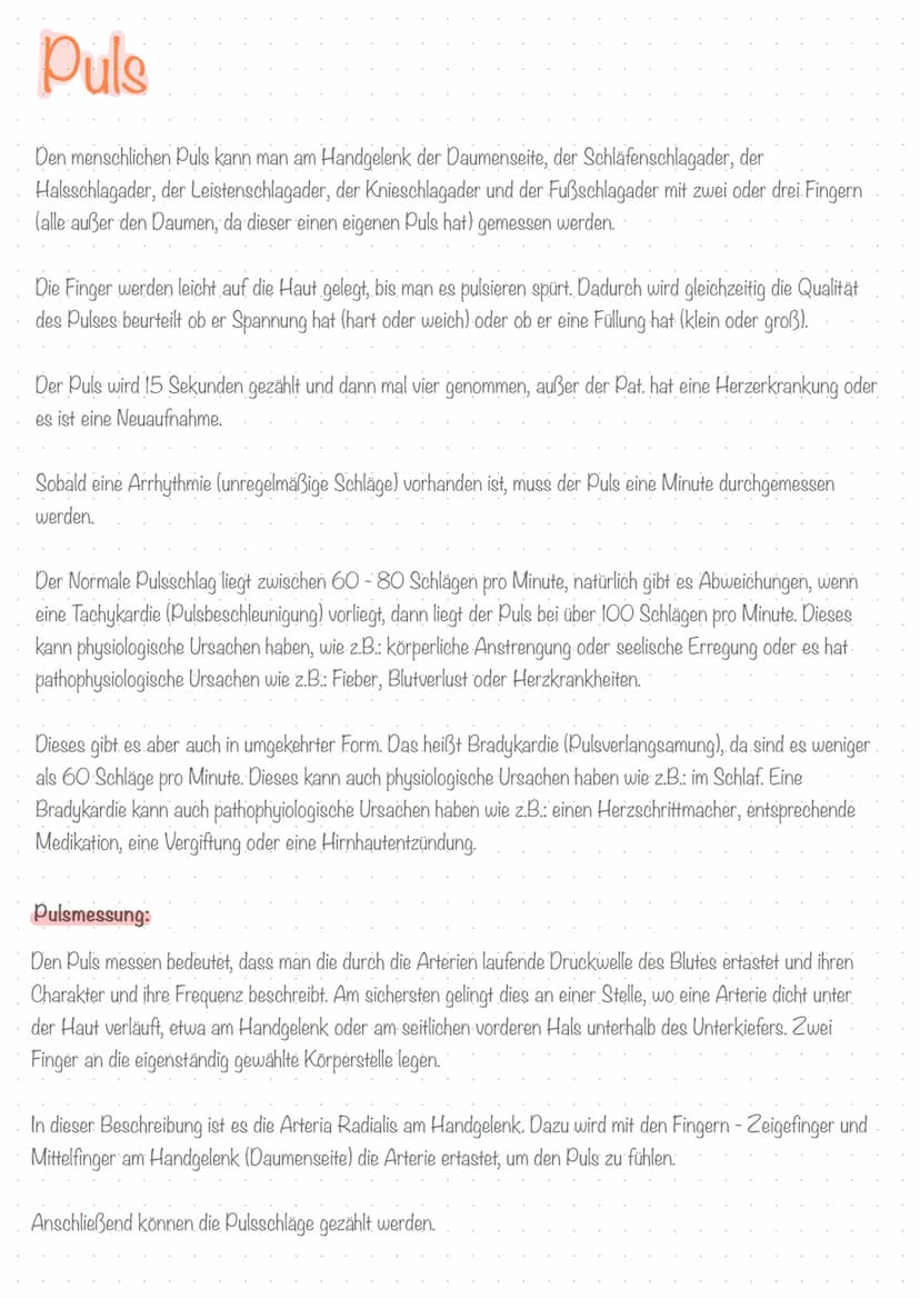 vitalzeichen
Blutdruck
Definition
Der Blutdruck ist der Druck, welches das Blut von
innen auf die Gefäßwände ausübt. Mit dem Blutdruck
ist n