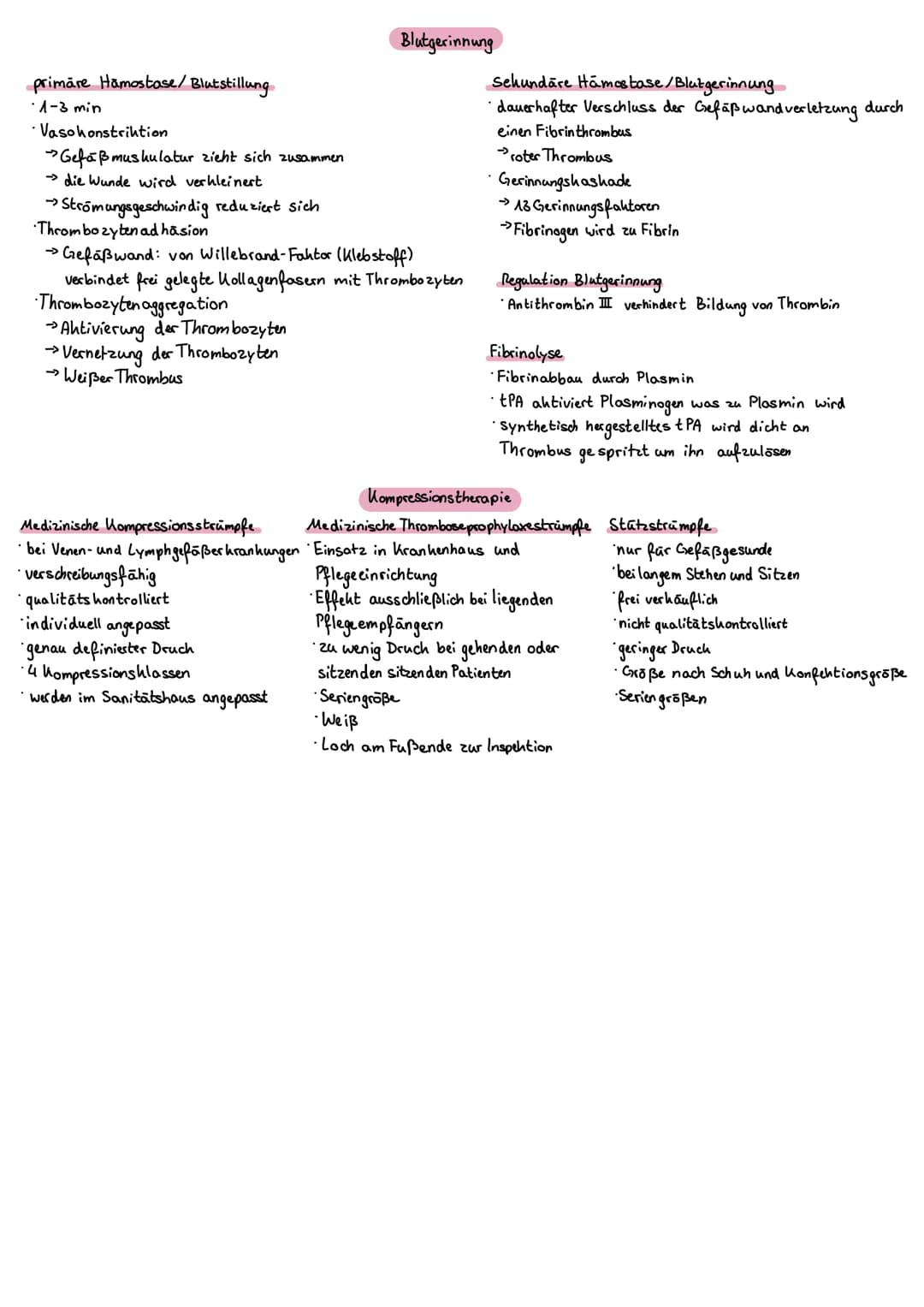 Symptome
→ziehende Schmerzen
Was ist eine Thrombose?
→Blutgerinsel in Blutbahn
venöse Thrombose
arterielle Thrombose
→in Vene und Arterie mö