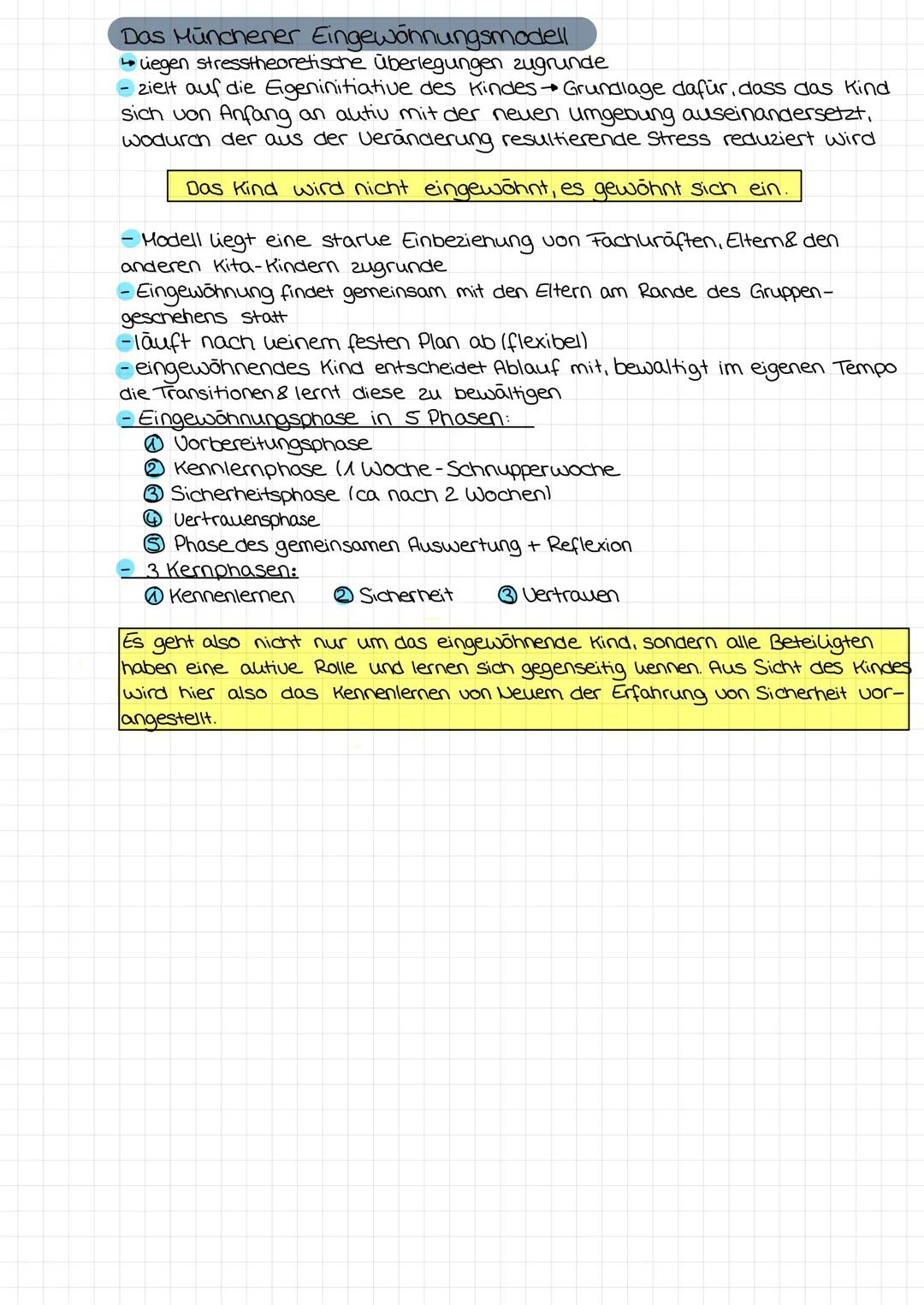 Eingewöhnungsmodelle
Die Eingewöhnungsmodelle haben das Ziel den Übergang fließend und mit Bedacht
zu gestalten. Die Basis ist die Theorie z