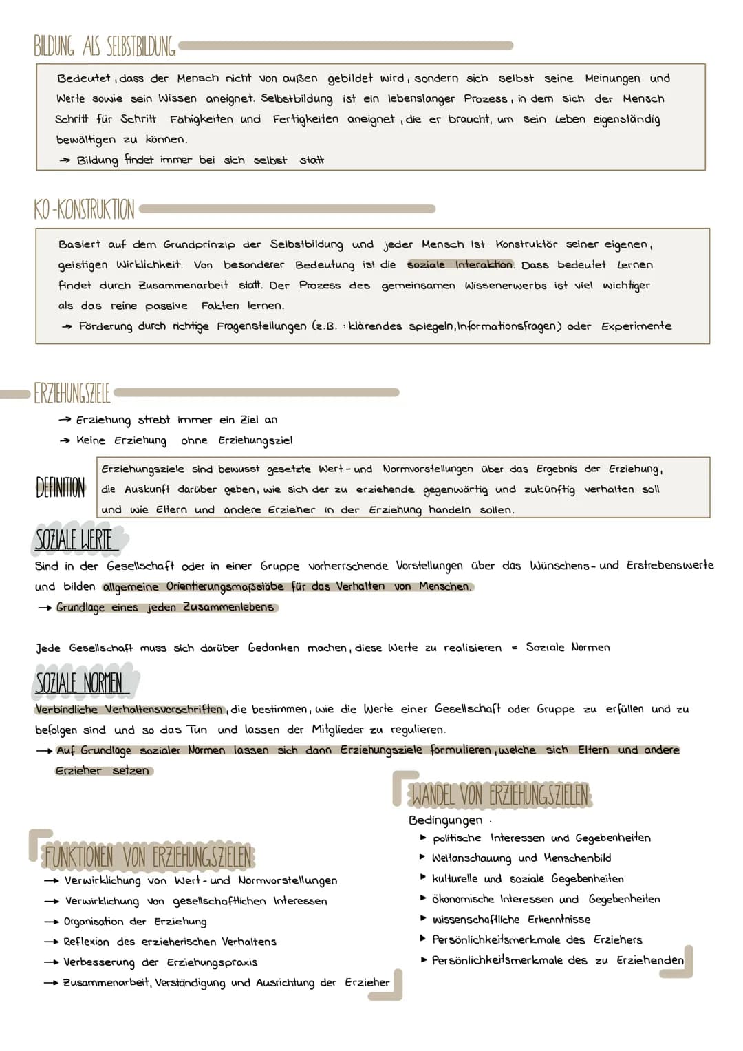 PÄDAGIK & PSYCHOLOGIE
bildung
und
erzichung
DEFINITION ERZIEHUNG
Erziehung ist ein soziales Handeln, welches bestimmte Lernprozesse bewusst 