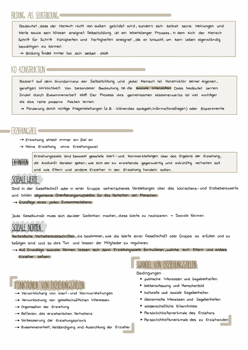 PÄDAGIK & PSYCHOLOGIE
bildung
und
erzichung
DEFINITION ERZIEHUNG
Erziehung ist ein soziales Handeln, welches bestimmte Lernprozesse bewusst 