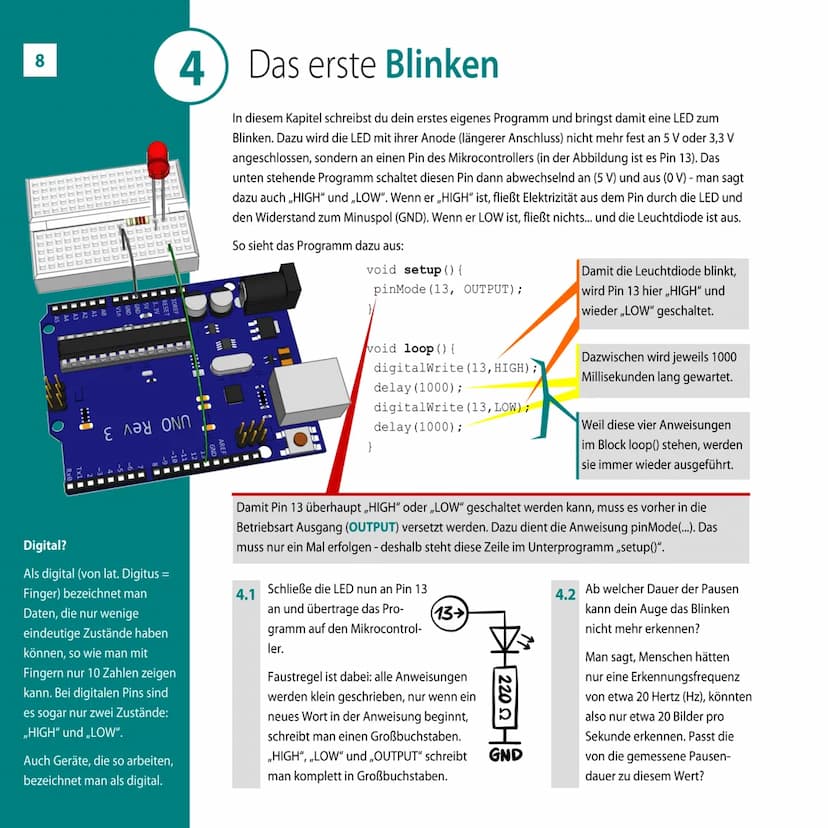 Einführung in den
Mikrocontroller Arduino
als Steuerzentrale
T
Der
Arduino
UNO Rev
Dn
Version 1.0 2
Inhaltsverzeichnis
1. Was ist ein Mikroc