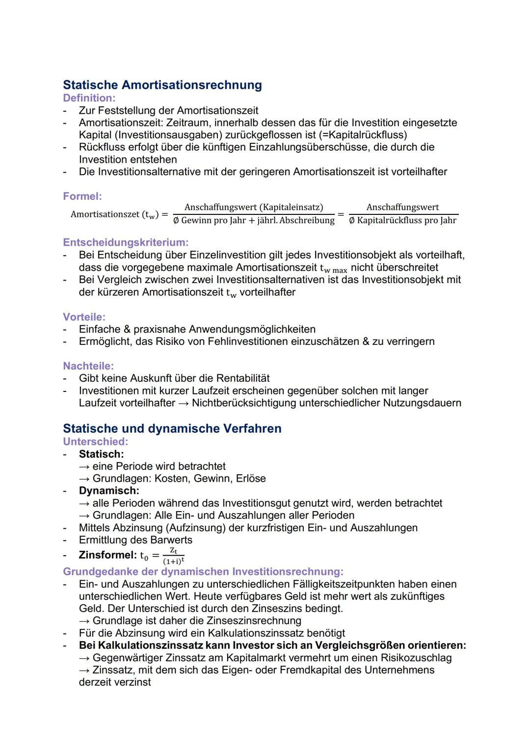 # BWL - Investition

Investitionsbegriff

Definition:

Investition ist die Verwendung finanzieller Mittel zur Beschaffung von
Vermögensgegen