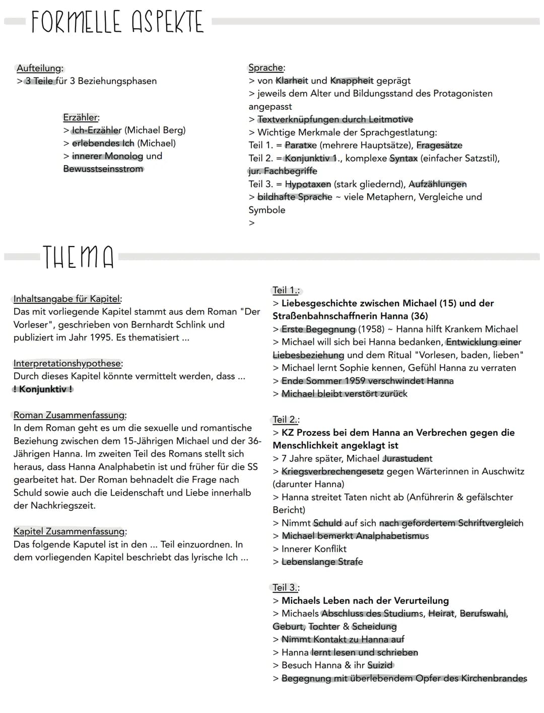 SEXUELLE BEZIEHUNG ZWISCHEN M. & H.
Beziehung:
> Hanna ist dominant Michael gegenüber ~ Toxic (Michale stellt Hannas Bedürfnisse über seine 
