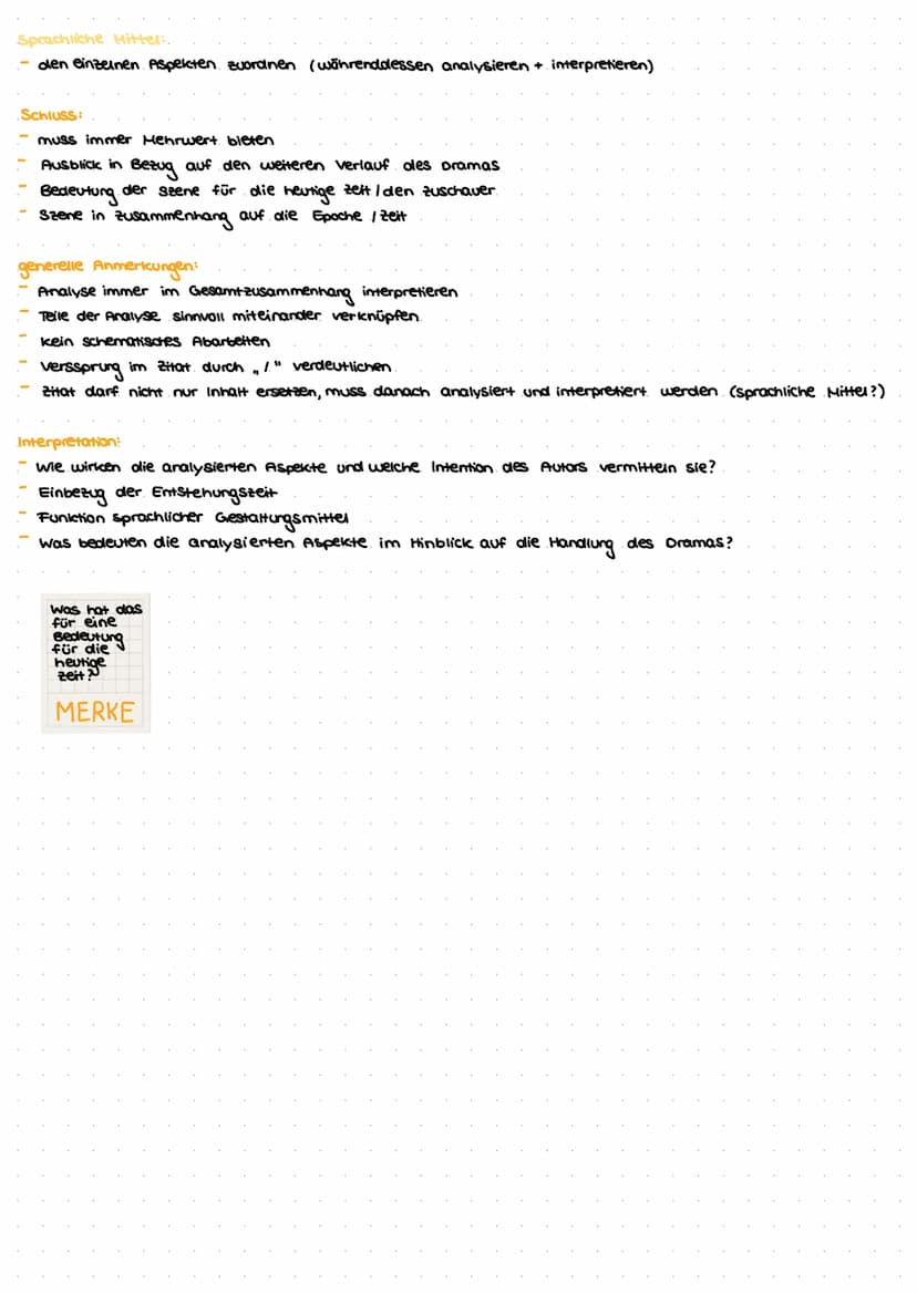 dramen
enszerenanalyse
Vorarbeit:
-Szene lesen + markieren
verschiede Farben für Sprache und Figurengestaltung
überlegen: Was kam davor? Was