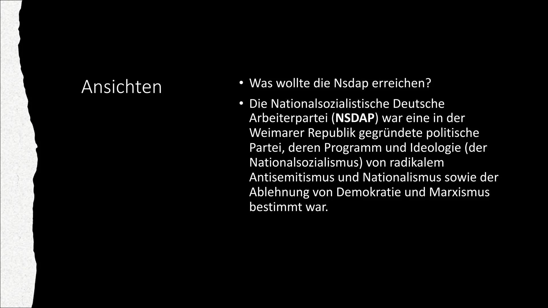 SOZIALISTISCH
5
C
A
Die
NSDAP
Nationalsozialistische
Deutsche Arbeiterpartei Inhaltsver-
zeichnis
• 1. Gründer der NSDAP
●
• 2. Vorsitz der 