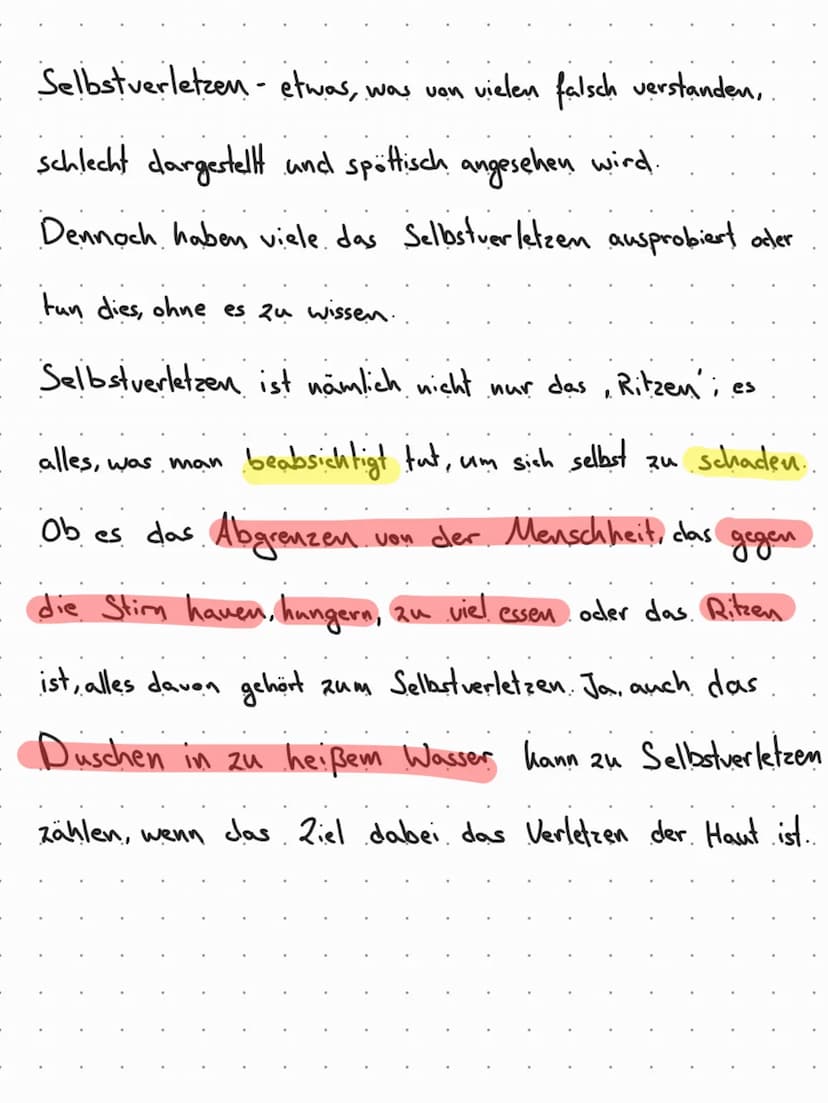 Wichtig
TW// self harm (culting, burning..., abuse, mental illness, Suicide
TW// Selbst verletzendes Verhalten, Missbrauch,
Geisteshrankheit