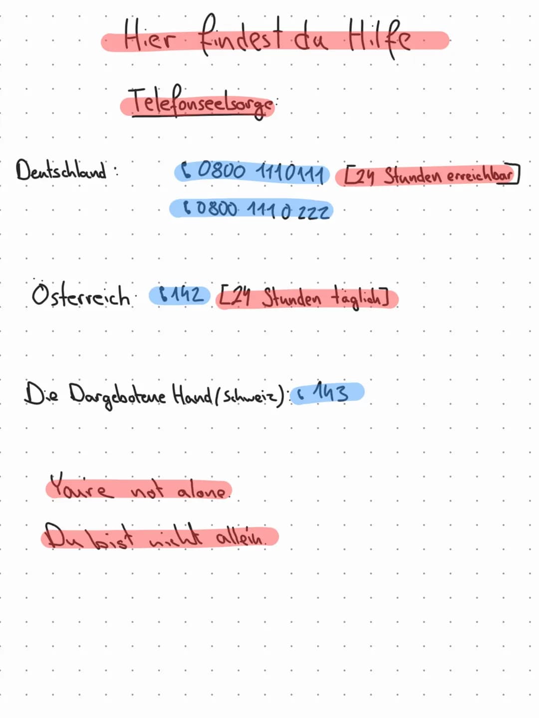 Wichtig
TW// self harm (culting, burning..., abuse, mental illness, Suicide
TW// Selbst verletzendes Verhalten, Missbrauch,
Geisteshrankheit