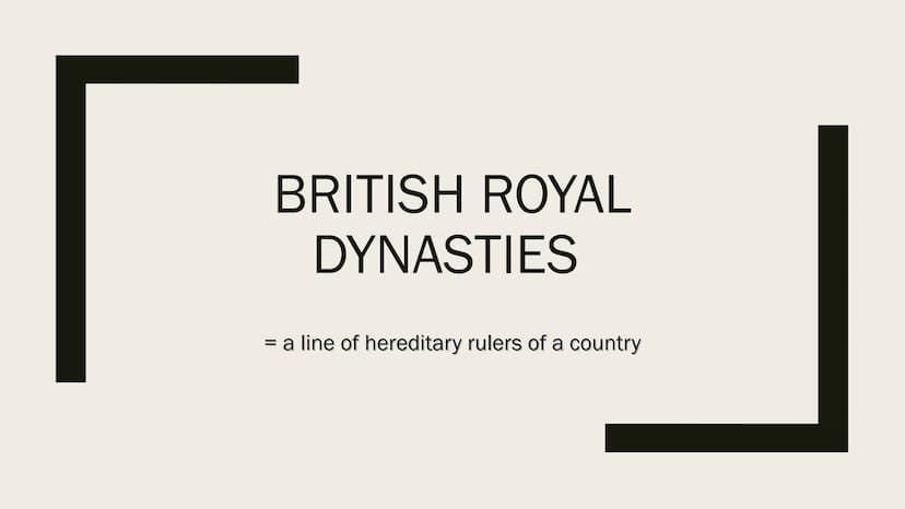 BRITISH MONARCHY
The United Kingdom presents
The royal family Index
■
■
1). British royal dynasties
2). Succession and coronation
3). Powers